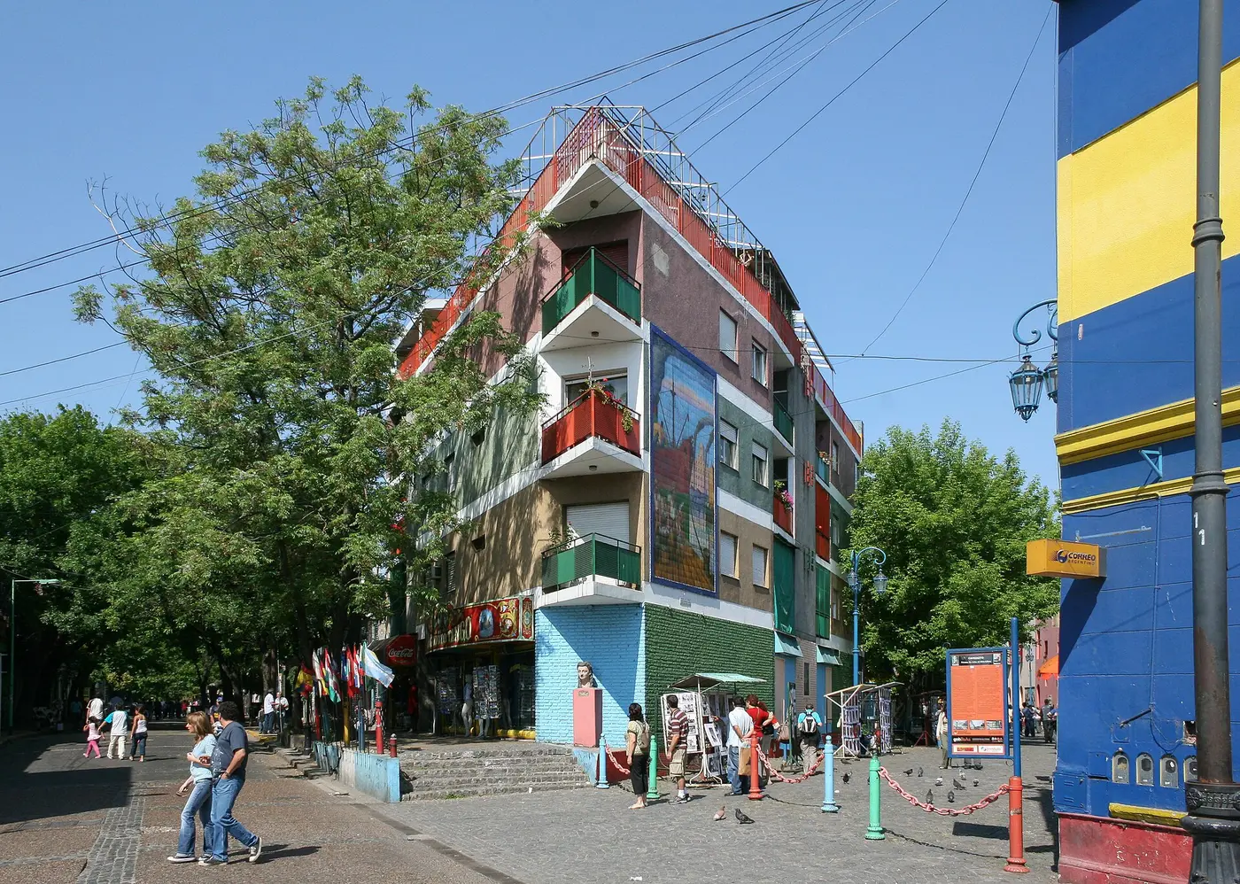 Casas coloridas do Caminito em La Boca, Buenos Aires